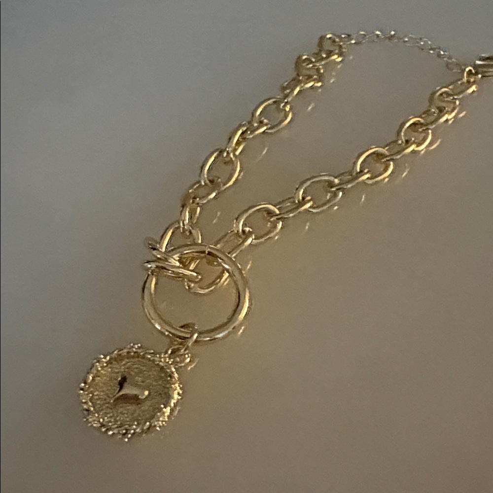 NEW 14k Gold Plated Pendant CHARM Bracelet 72 - Picture 3 of 4